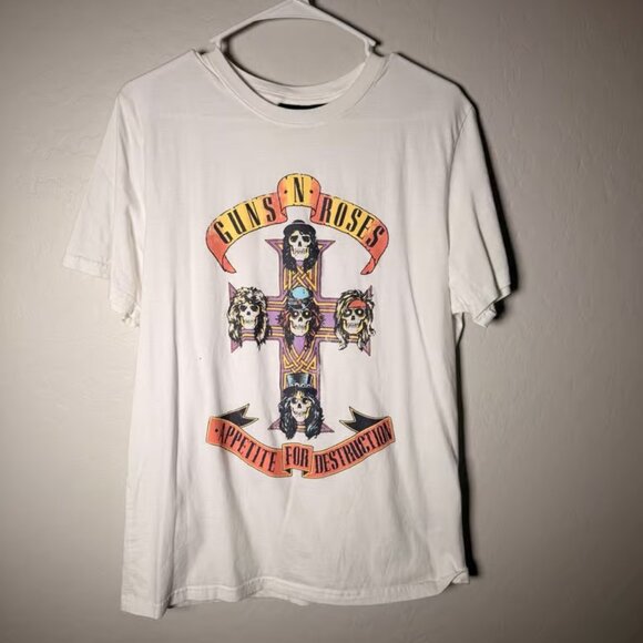 Other - White guns n roses appetite for destruction album cover artwork graphic t size L